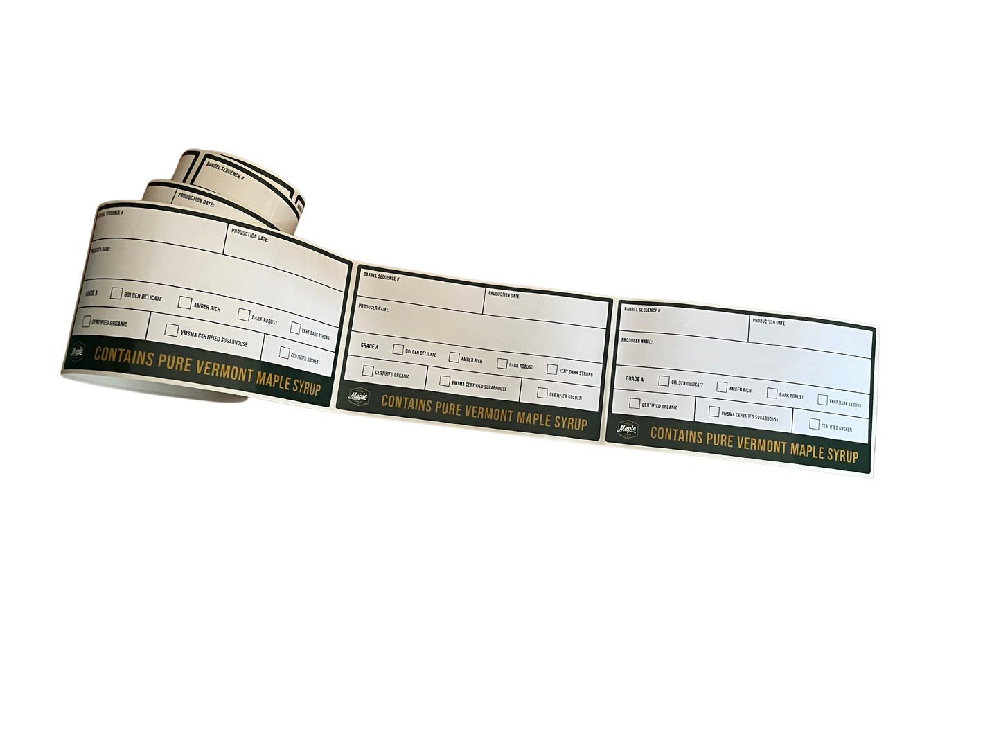 Maple Syrup Barrel Labels