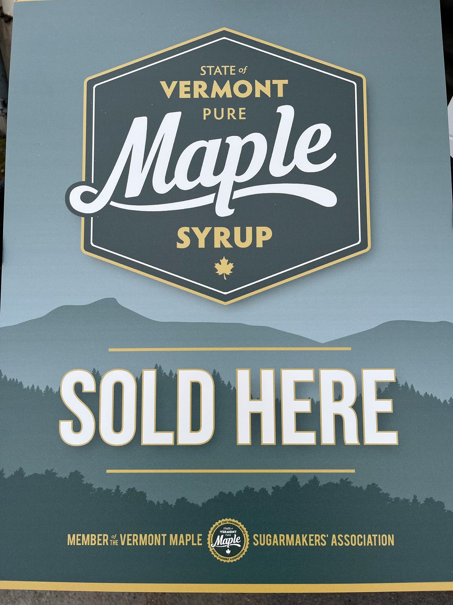 Vermont "Maple For Sale" Sign